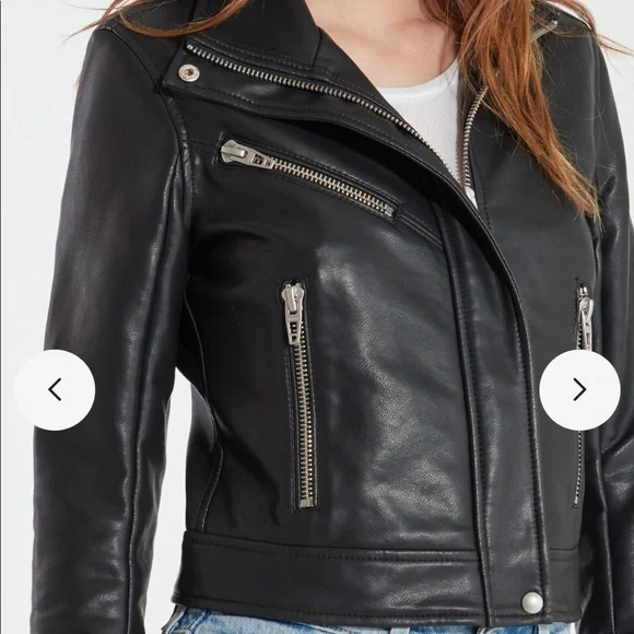 NWT BLANKNYC Faux Leather Moto Jacket, Black - Picture 2 of 12